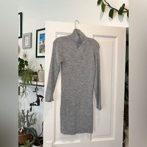 Heather Grey Turtleneck Dress